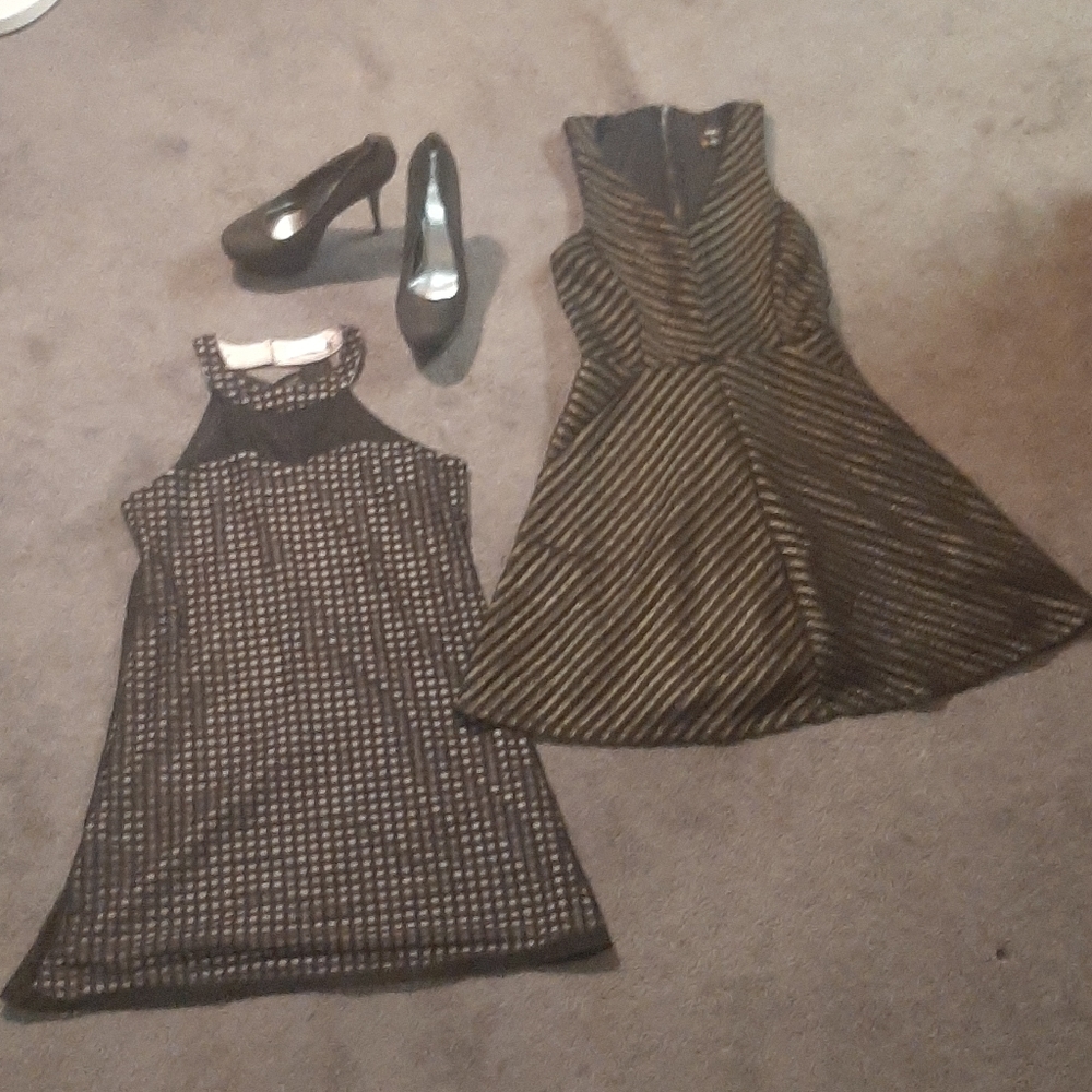 (2)Dresses & black heels